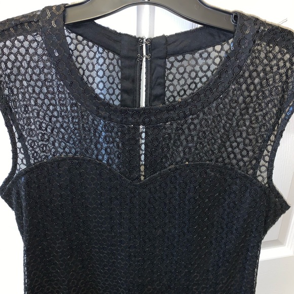 Sequin mini black dress - Picture 2 of 3